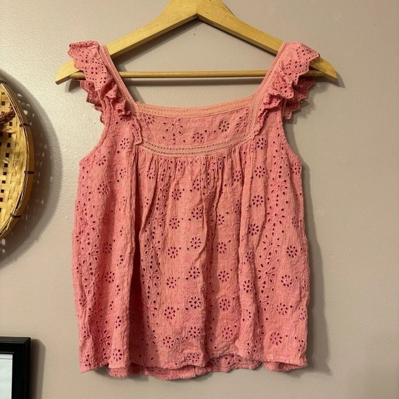 Lucky Brand Sleeveless Button Up Embroidered  Top Women Size S - Picture 11 of 15